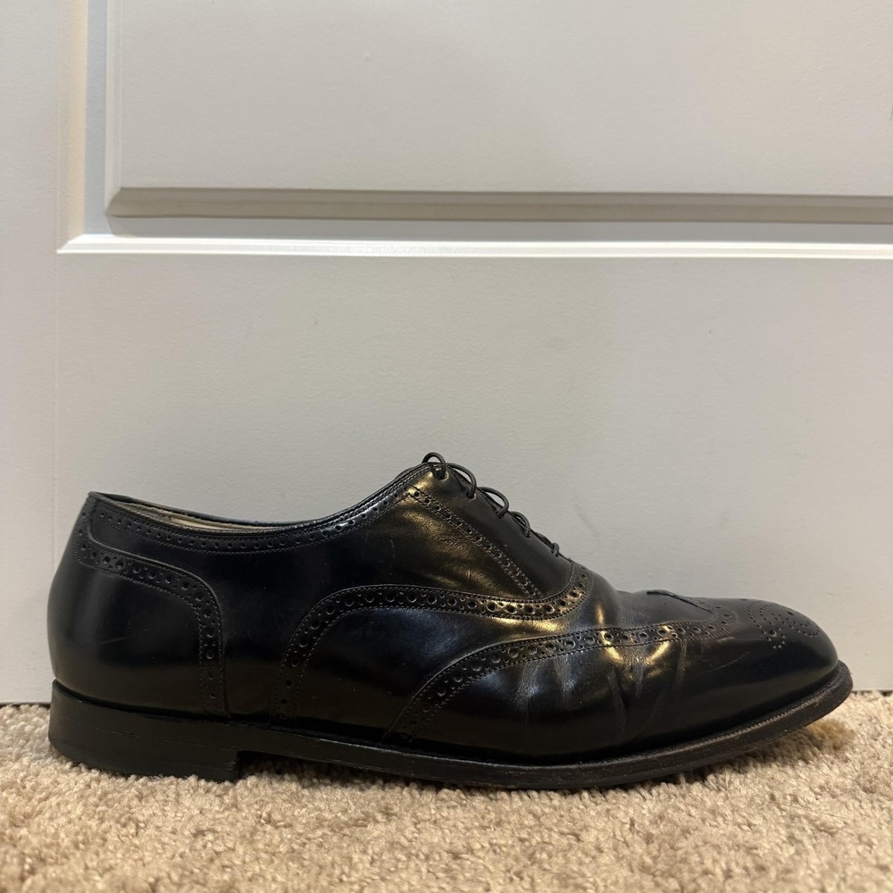 Florsheim Imperial Comfortech Shoes Mens Size 11 Black Leather Wingtip Oxford